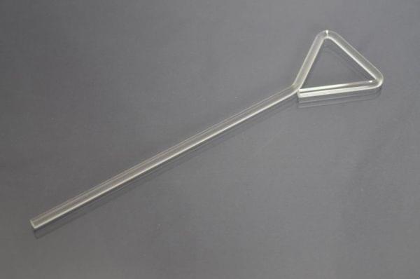 Шпатель Дригальского,стеклянный треугольной формы